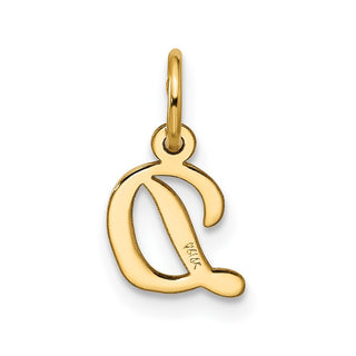 10K Yellow Gold Small Script Initial D Charm 10YC1556D