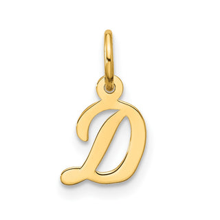 10K Yellow Gold Small Script Initial D Charm 10YC1556D