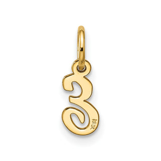 10K Yellow Gold Small Script Initial E Charm 10YC1556E
