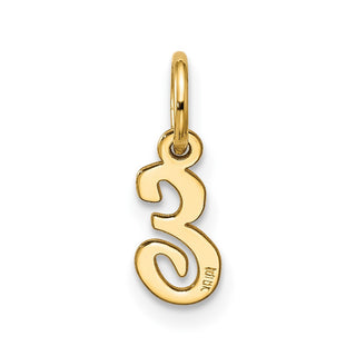 10K Yellow Gold Small Script Initial E Charm 10YC1556E