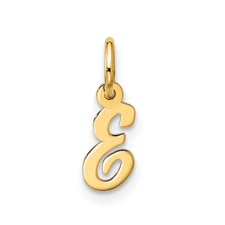 10K Yellow Gold Small Script Initial E Charm 10YC1556E