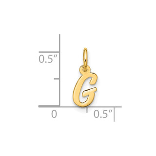 10K Yellow Gold Small Script Initial G Charm 10YC1556G