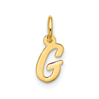 10K Yellow Gold Small Script Initial G Charm 10YC1556G