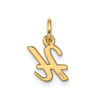 10K Yellow Gold Small Script Initial H Charm 10YC1556H