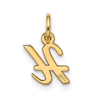 10K Yellow Gold Small Script Initial H Charm 10YC1556H