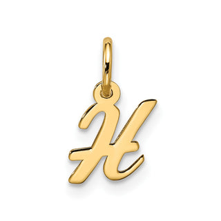 10K Yellow Gold Small Script Initial H Charm 10YC1556H