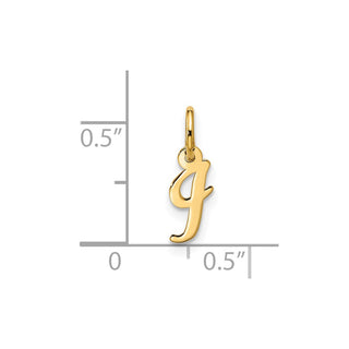 10K Yellow Gold Small Script Initial I Charm 10YC1556I