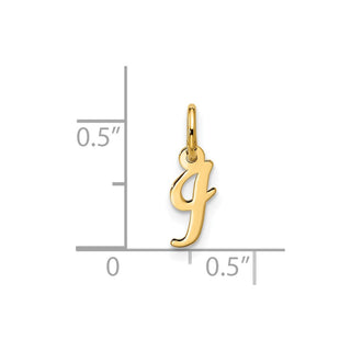 10K Yellow Gold Small Script Initial I Charm 10YC1556I