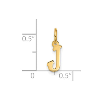 10K Yellow Gold Small Script Initial J Charm 10YC1556J