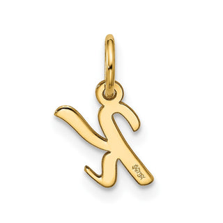 10K Yellow Gold Small Script Initial K Charm 10YC1556K