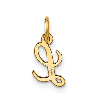 10K Yellow Gold Small Script Initial L Charm 10YC1556L