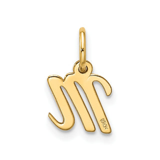 10K Yellow Gold Small Script Initial M Charm 10YC1556M