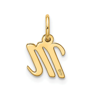 10K Yellow Gold Small Script Initial M Charm 10YC1556M