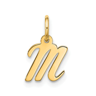 10K Yellow Gold Small Script Initial M Charm 10YC1556M