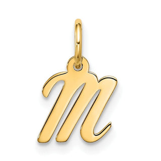 10K Yellow Gold Small Script Initial M Charm 10YC1556M