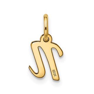 10K Yellow Gold Small Script Initial N Charm 10YC1556N