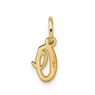 10K Yellow Gold Small Script Initial O Charm 10YC1556O
