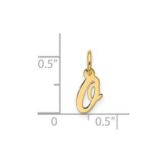 10K Yellow Gold Small Script Initial O Charm 10YC1556O