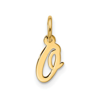 10K Yellow Gold Small Script Initial O Charm 10YC1556O