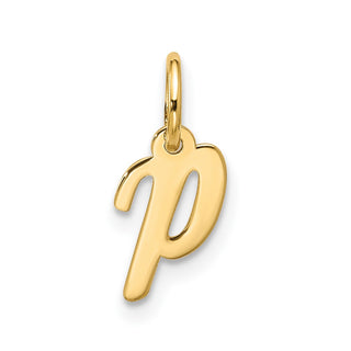 10K Yellow Gold Small Script Initial P Charm 10YC1556P