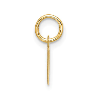 10K Yellow Gold Small Script Initial Q Charm
