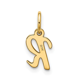 10K Yellow Gold Small Script Initial R Charm 10YC1556R
