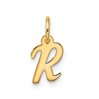 10K Yellow Gold Small Script Initial R Charm 10YC1556R