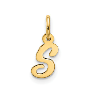 10K Yellow Gold Small Script Initial S Charm 10YC1556S