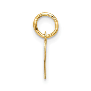 10K Yellow Gold Small Script Initial U Charm
