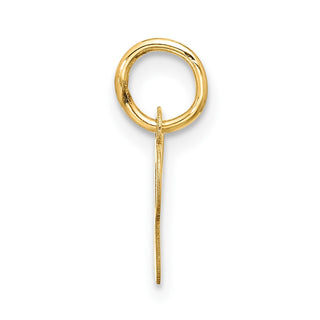 10K Yellow Gold Small Script Initial U Charm