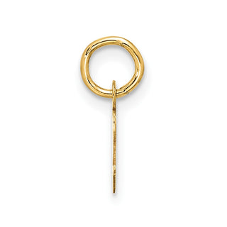 10K Yellow Gold Small Script Initial V Charm 10YC1556V