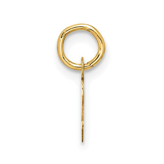 10K Yellow Gold Small Script Initial V Charm 10YC1556V