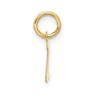 10K Yellow Gold Small Script Initial Z Charm