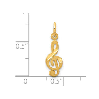 10k Yellow Gold Small Treble Clef Charm
