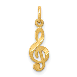 10k Yellow Gold Small Treble Clef Charm