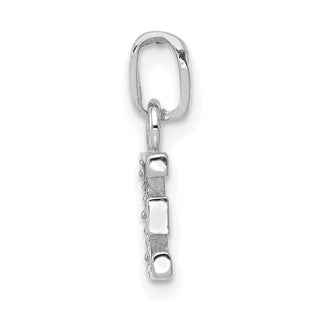 10k White Gold Initial E Charm 10YC251E