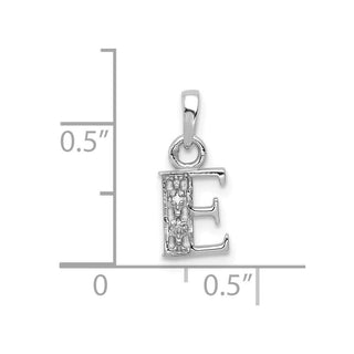 10k White Gold Initial E Charm 10YC251E