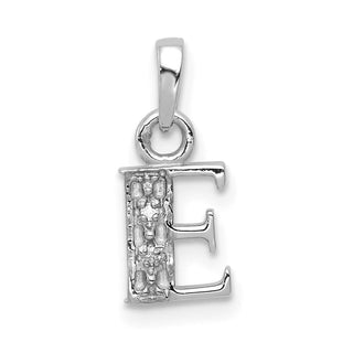 10k White Gold Initial E Charm 10YC251E