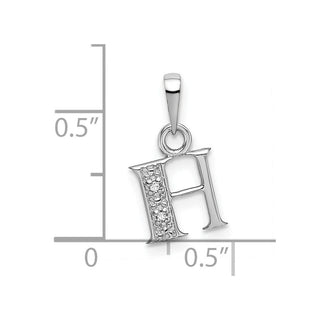 10k White Gold Initial H Charm 10YC251H