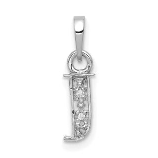 10k White Gold Initial J Charm 10YC251J