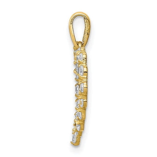 10k Yellow Gold CZ Heart Charm 10YC397