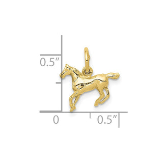 10K Yellow Gold Polished Horse Charm