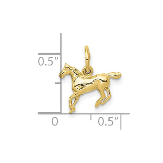 10K Yellow Gold Polished Horse Charm