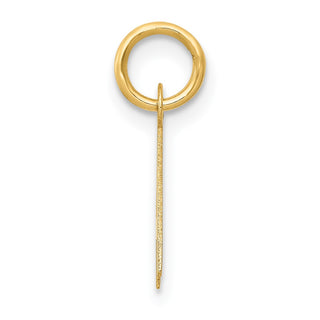 10K Yellow Gold Small Slanted Block Initial A Charm