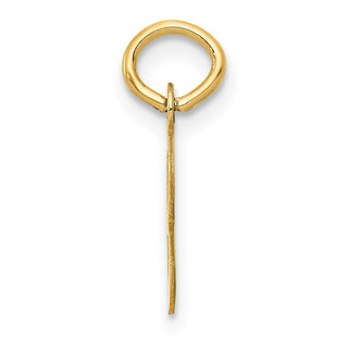 10K Yellow Gold Small Slanted Block Initial B Charm