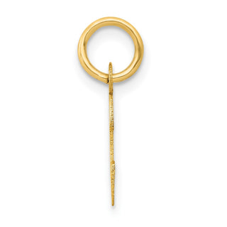 10K Yellow Gold Small Slanted Block Initial C Charm