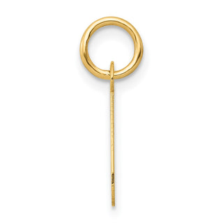 10K Yellow Gold Small Slanted Block Initial J Charm
