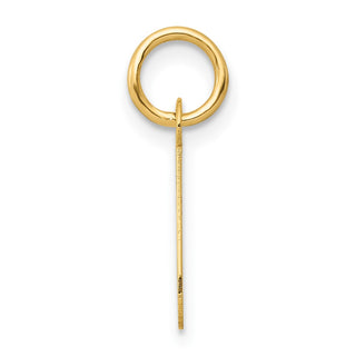 10K Yellow Gold Small Slanted Block Initial J Charm