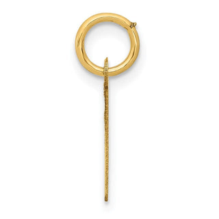 10K Yellow Gold Small Slanted Block Initial L Charm