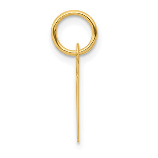 10K Yellow Gold Small Slanted Block Initial N Charm